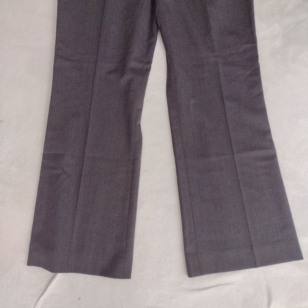 Pendleton Wool Blend Dress Pants 14 Vtg Gray Straight Leg Stretch Trousers L - Picture 6 of 10